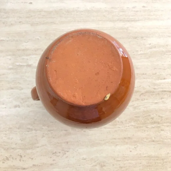 NWOT Contemporary Studio Pottery Glazed Terra Cotta Sangria Pitcher - Picture 7 of 9